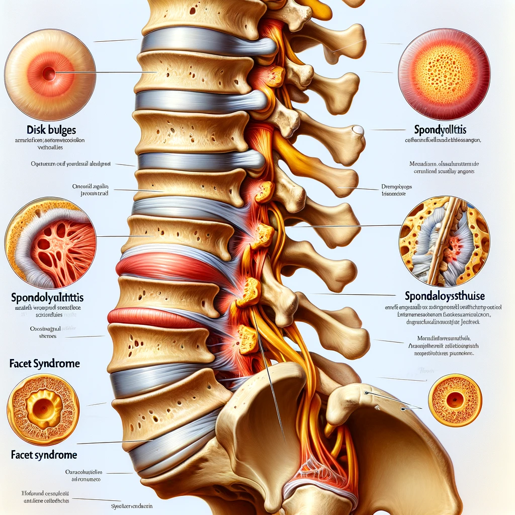 Lumbar spine dysfunctions that cause low back pain.
