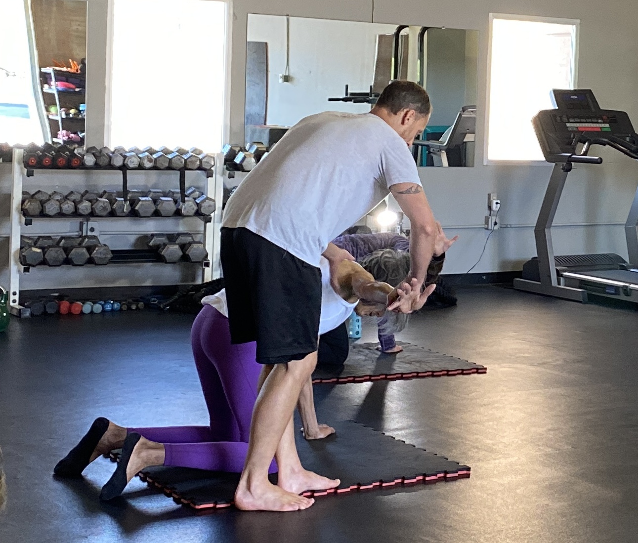 Personal training and mobility exercise at Pierce Family Wellness in Centennial, Colorado